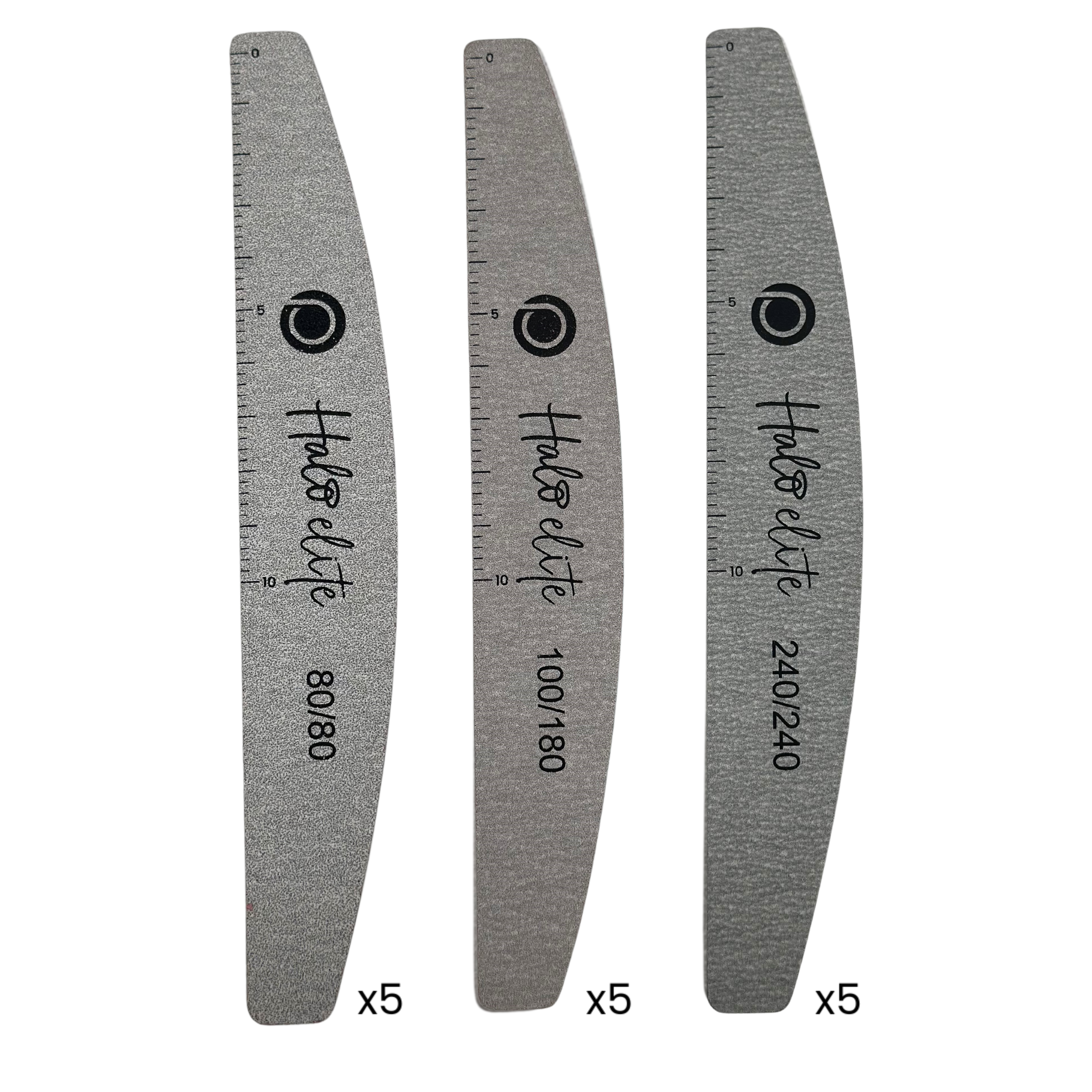 Halo Elite Half Moon Zebra Multi-Pack 5 x 80/80, 5 x 100/180, 5 x 240/240 = 15 pack